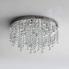 Modern Glam Crystal LED Ceiling Lights for Dining Room Lounge