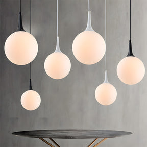 Globe Pendant Light, Modern Spherical Chandeliers for Dining Area Kitchen