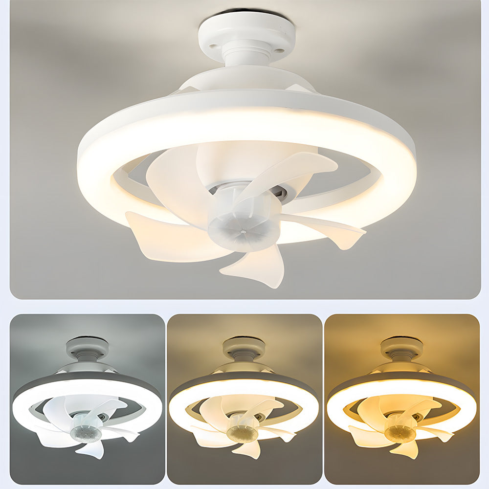 Mini ABS Ceiling Fans with Lights for Dormitory Porch Bedroom
