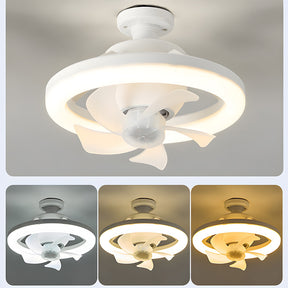 Mini ABS Ceiling Fans with Lights for Dormitory Porch Bedroom