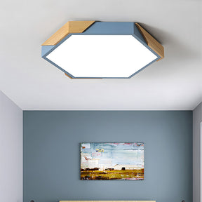 Modern Flush Mount Hexagonal LED Ceiling Lights for Hallway