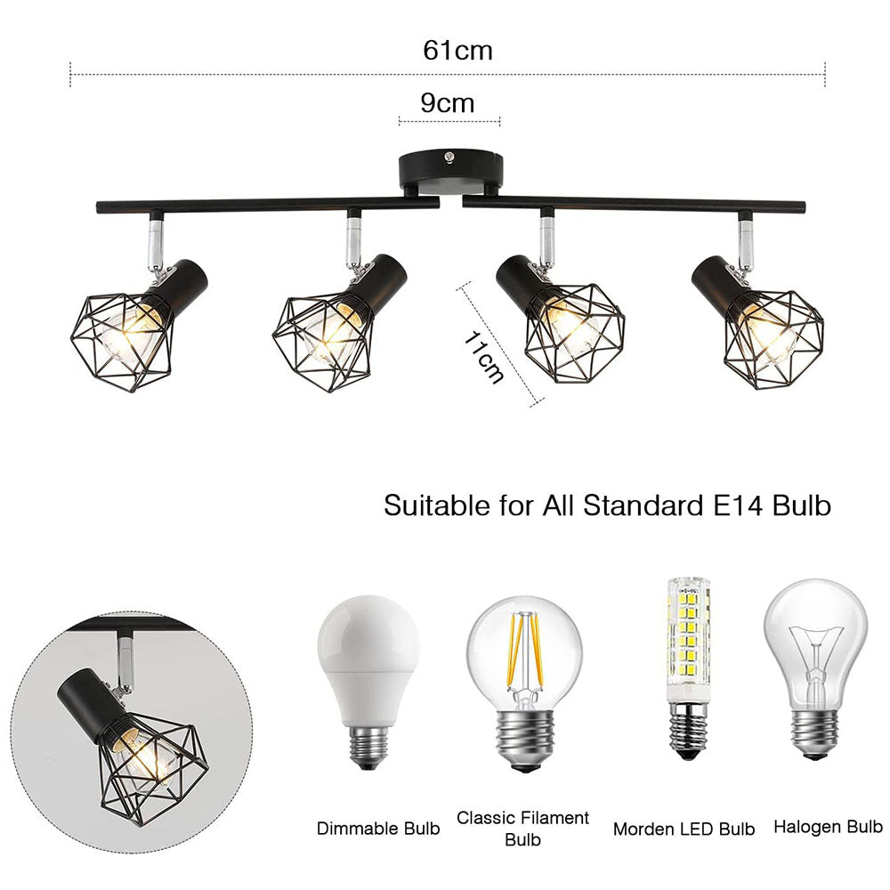 Modern Iron Living Room Adjustable Track Lighting