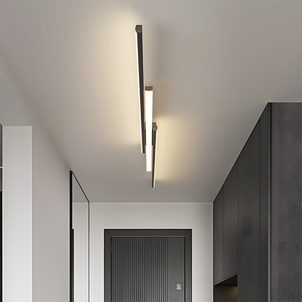 Modern Minimalist Linear LED Ceiling Lamp, Close-to-Ceiling Lights for Living room & Bedroom
