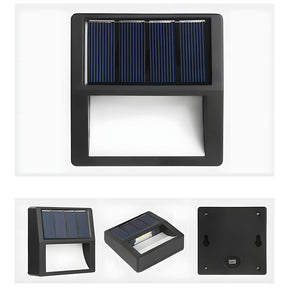 IP65 Waterproof LED Solar Outdoor Wall Lights for Step Fence Wall, Dusk-to-Dawn