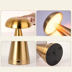 Danish Mushroom Metal Acrylic Rechargeable Dimmable Lamp for Study Bedroom
