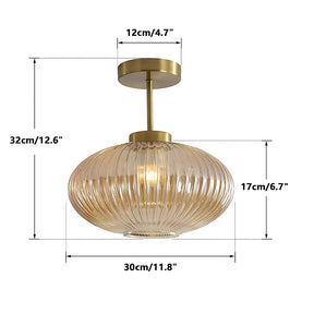 Mid century close to ceiling lights for hallway