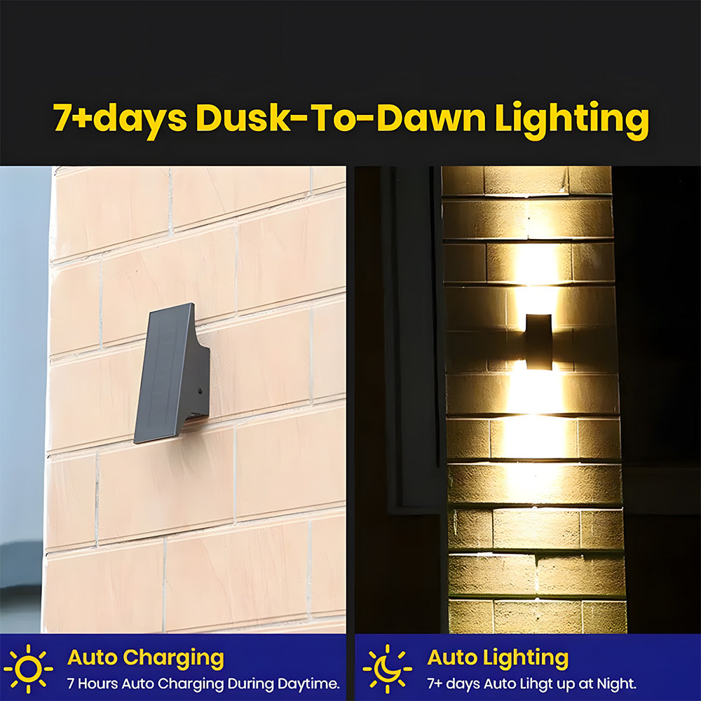 IP65 Solar Outdoor Wall Lights Waterproof Outdoor Solar Lights for Yard Patio, Dusk-to-Dawn