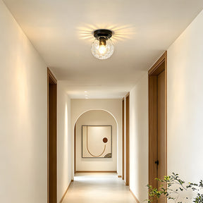 Modern Glass Globe Hallway Light Fixture for Porch Entryway