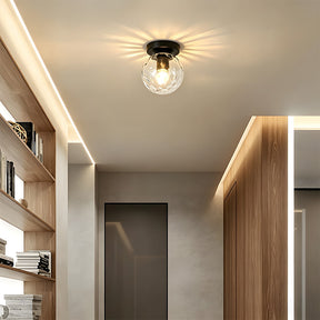 Modern Glass Globe Hallway Light Fixture for Porch Entryway