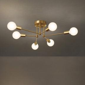 Modern Muti-Lights Stylish Gold Iron Living Room Ceiling Lights