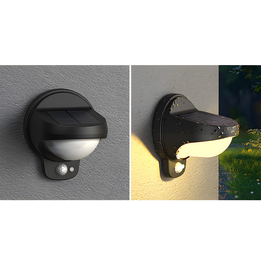 IP65 Waterproof Black Outdoor Solar Wall Lights with Motion Sensor