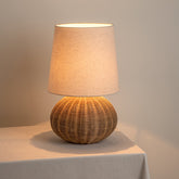 Natural Sabi Rattan Table Lamp For Bedroom Living room
