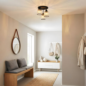 Modern Crystal Chandelier Flush Mount Ceiling Light for Living Room