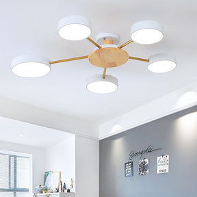 Multi Bulbs Round LED Bedroom Ceiling Light