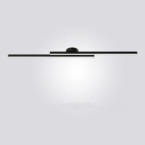 Modern Aluminum Long Strip Semi Flush Mount LED Ceiling Light For Living Room