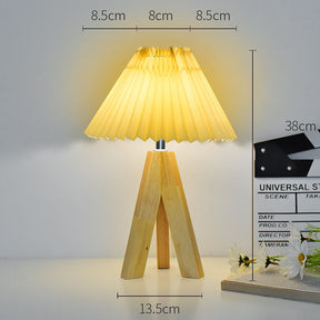 Retro Wood Simple LED Bedroom Table Lamps