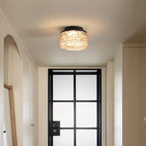 Modern Iron Water Ripple Resin Flush Ceiling Lights for Hallway