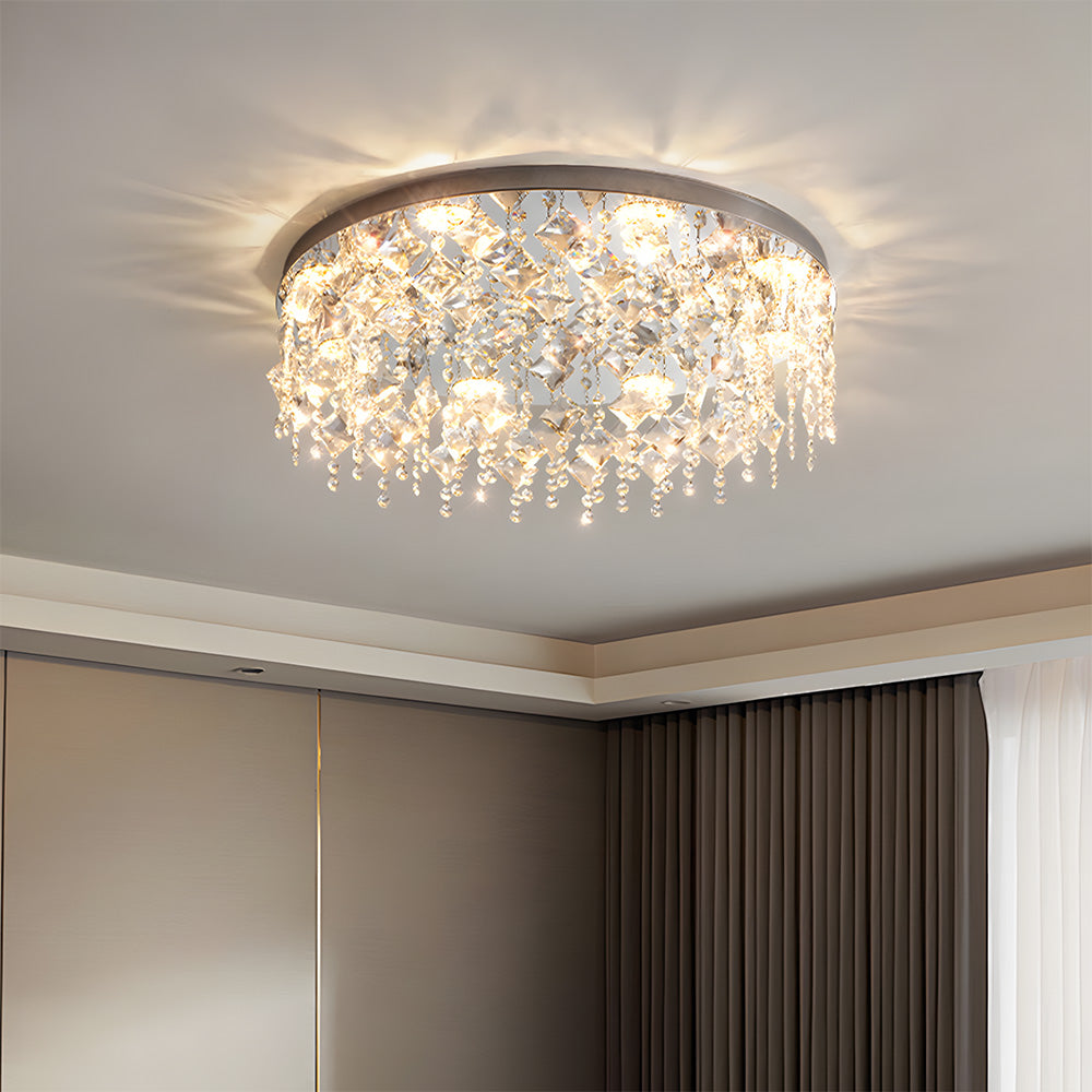 Luxury Crystal Ceiling Chandelier Lamp for Dining Room Living Room Bedroom