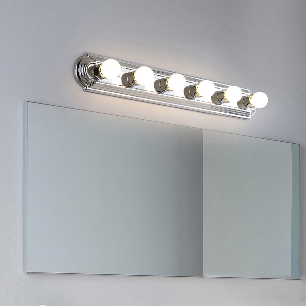 Nordic Simple Metal Silver Bathroom Wall Lights