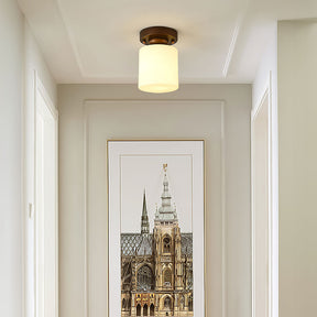 Minimalism White Semi-Flush Hallway Ceiling Light