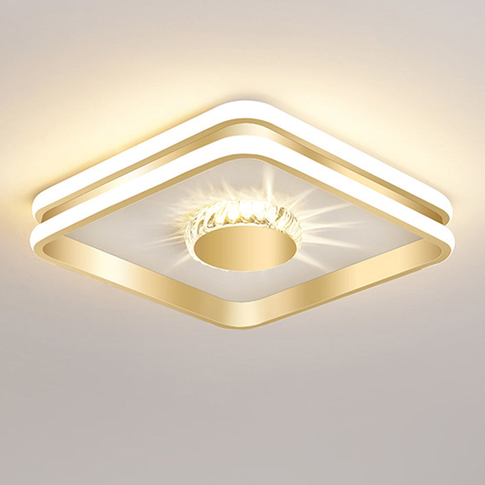 Gold Hallway Crystal LED Ceiling Lights