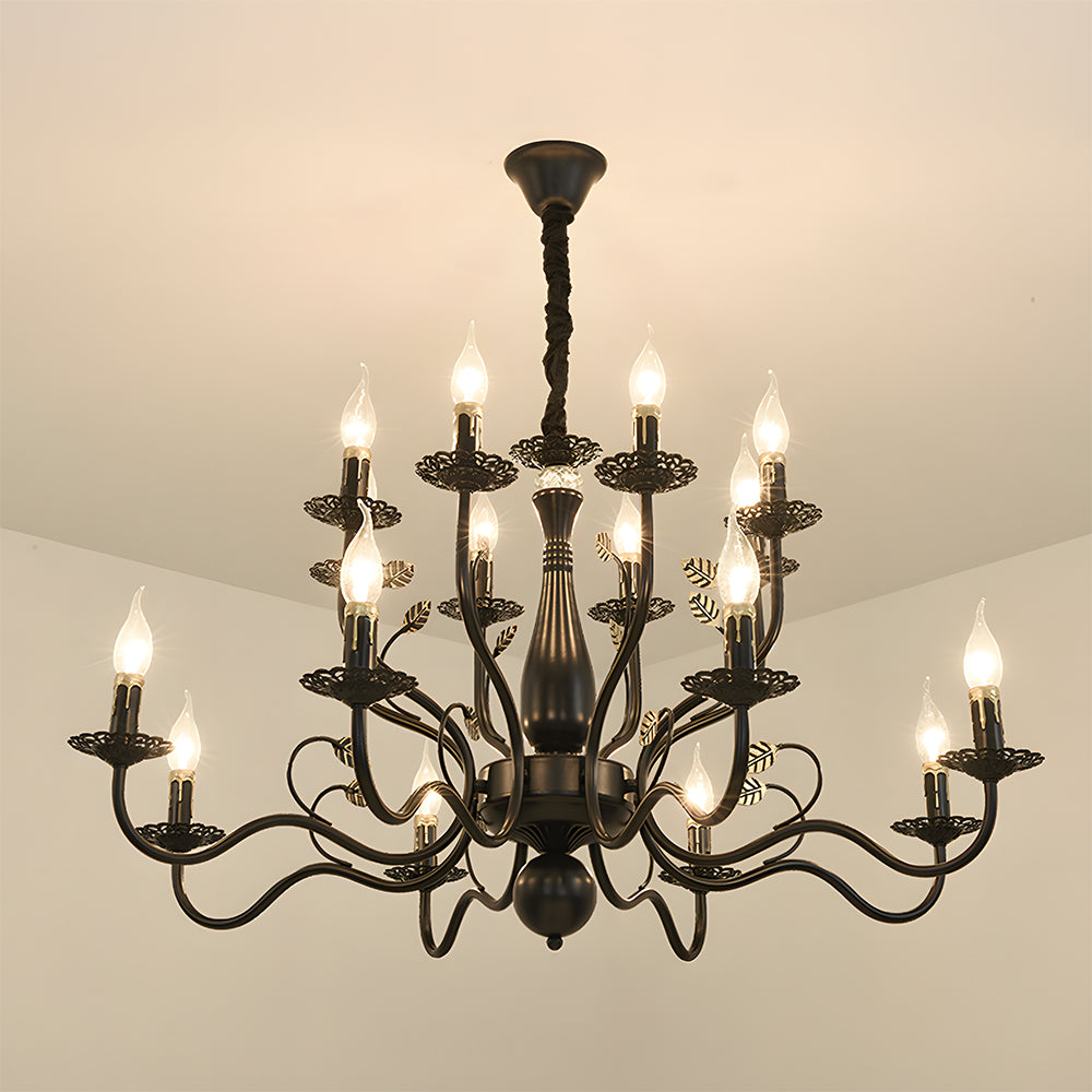 Flemish Style Ceiling Light Rustic Farmhouse Chandelier Lamp