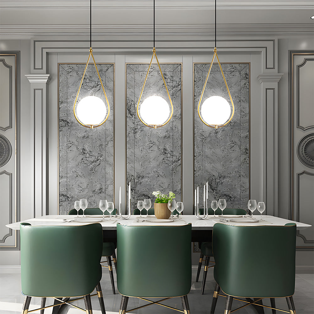 Nordic Luxury Glass Pendant Lights for Kitchen Island Dining Room