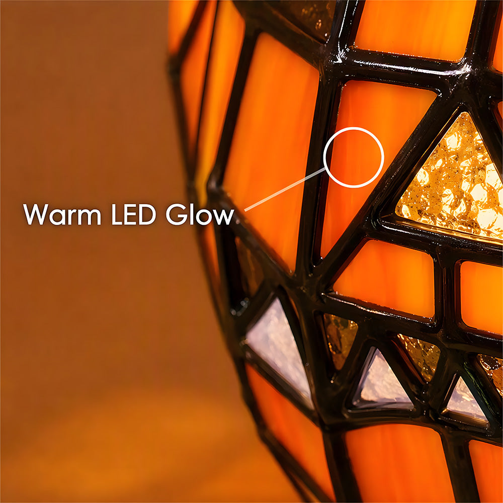 Halloween Glowing Pumpkin Decor Table Lamp for Bedroom Tabletop Decoration