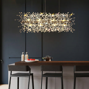 Nordic Luxury Crystal Dining Pendant Light for Kitchen Island