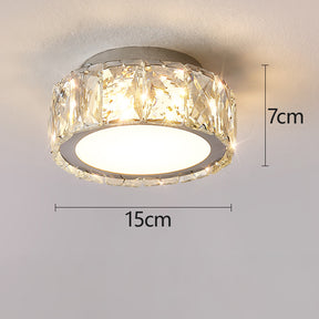 Luxury Crystal LED Flush Mount Hallway Ceiling Light