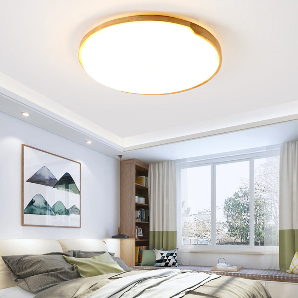 Minimalist Wood And Acrylic LED Ceiling Light For Living Room