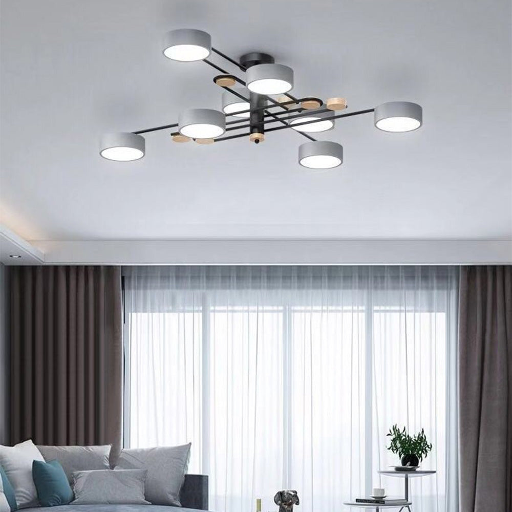 Modern Iron Living Room Multi Lights LED Ceiling Lights