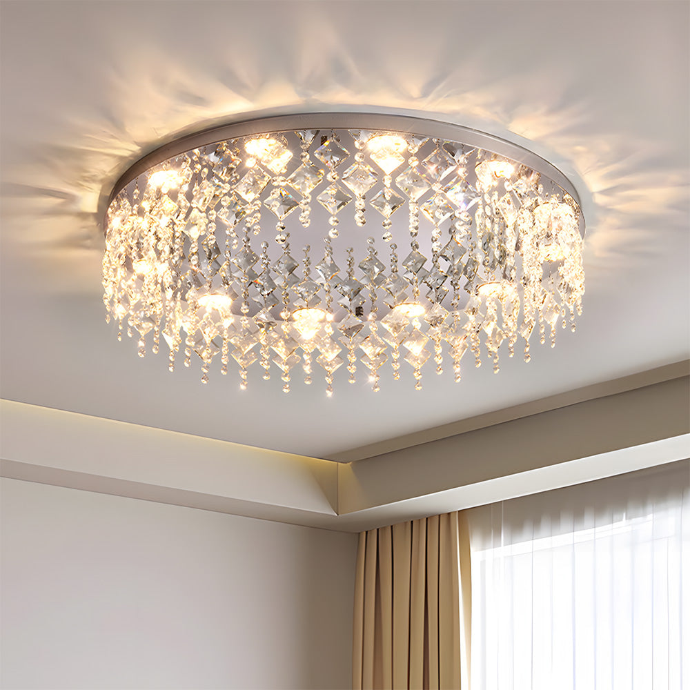 Luxury Crystal Ceiling Chandelier Lamp for Dining Room Living Room Bedroom