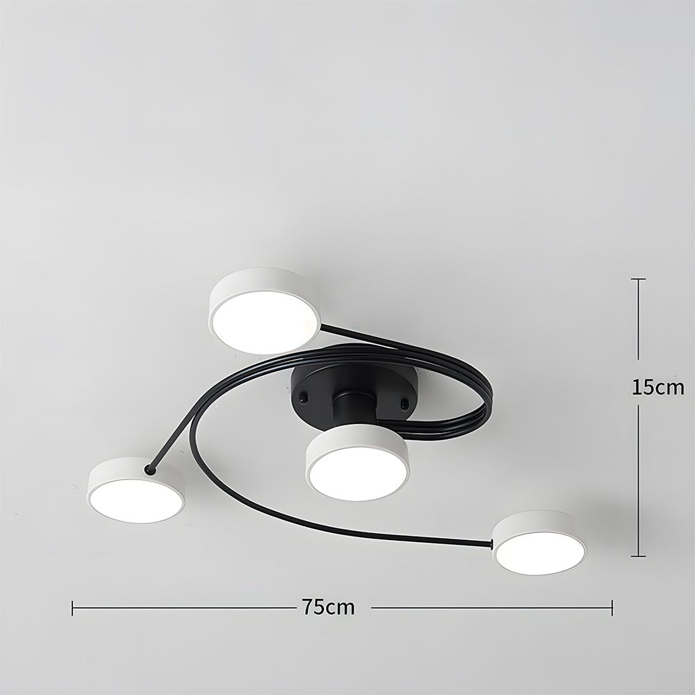 Modern Flush Mount Chandelier Nordic Ceiling Light Fixture