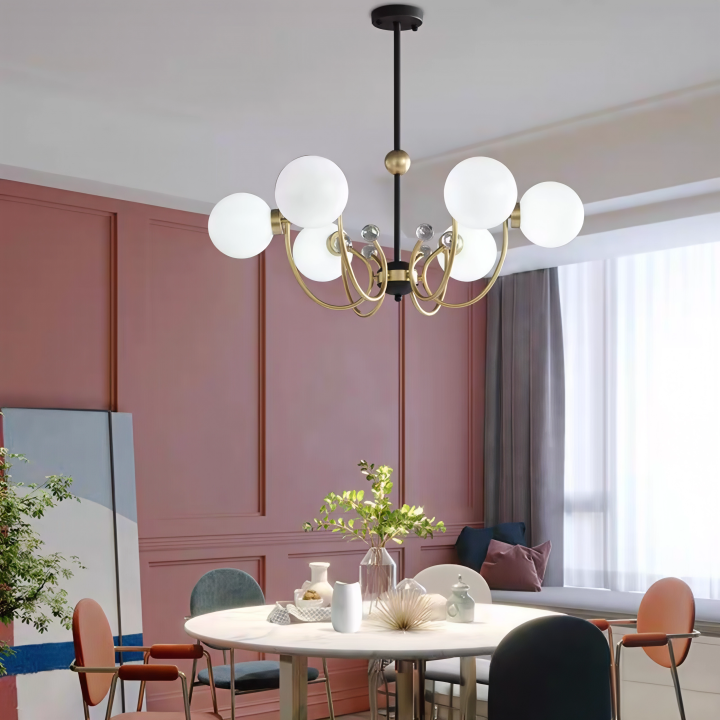 Black Adjustable Sputnik Chandeliers