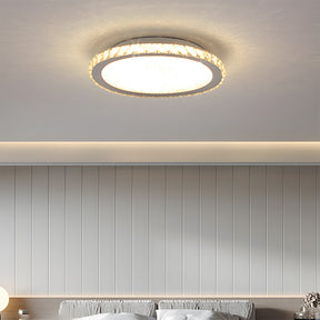 Chrome Crystal Flush Mount Ceiling Light Luxury Crystal Chandeliers