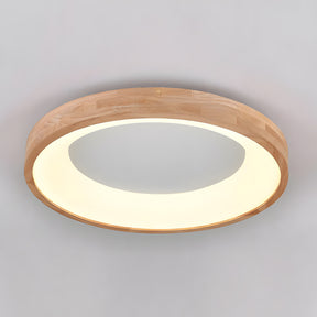 Flush Mount Ceiling Light Round Wooden LED Ceiling Lights