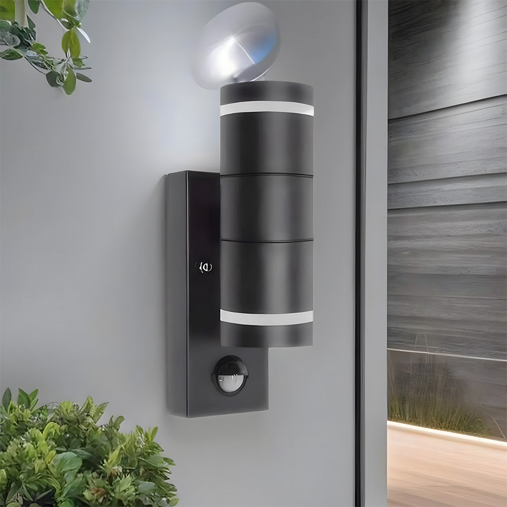 Cylindrical Wall-mounted Stainless Steel Outdoor Wall Lights for Living Room