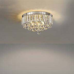 Modern Crystal Ceiling Light Fixture Flush Mount Ceiling Lights for Living Room