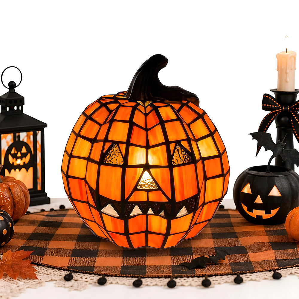 Halloween Glowing Pumpkin Decor Table Lamp for Bedroom Tabletop Decoration