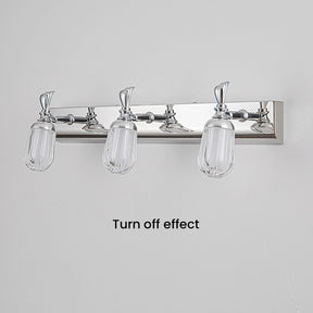 Silver Metal Simple Long Bathroom Wall Lights