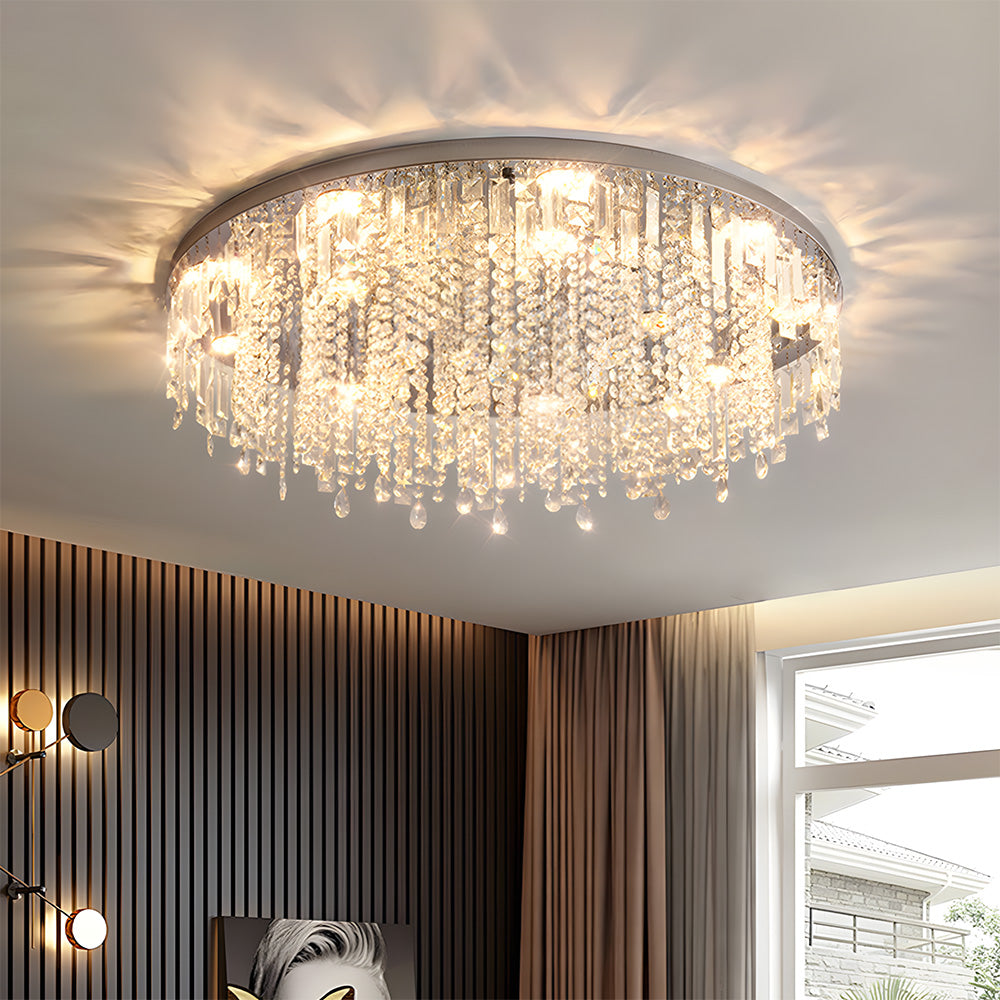 Luxury Crystal Ceiling Chandelier Lamp for Dining Room Living Room Bedroom