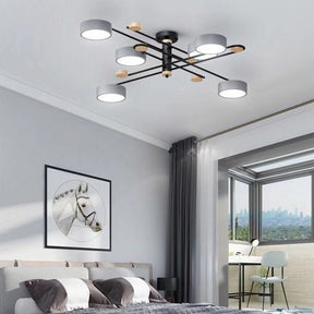 Modern Iron Living Room Multi Lights LED Ceiling Lights