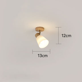 Modern Rotatable Wood Minimal Decor Track Lighting For Hallway