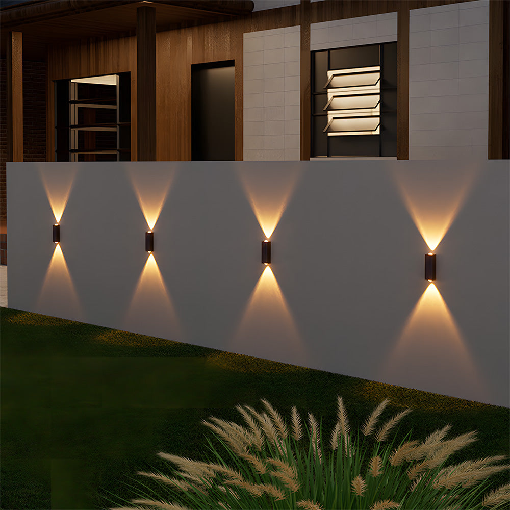 Outdoor Solar Lights Up and Down Modern Outdoor Wall Lights For Garden and Courtyard