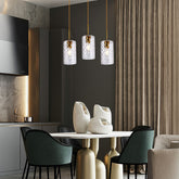 Simple Creative Ripple Glass Dining Room Pendant Light