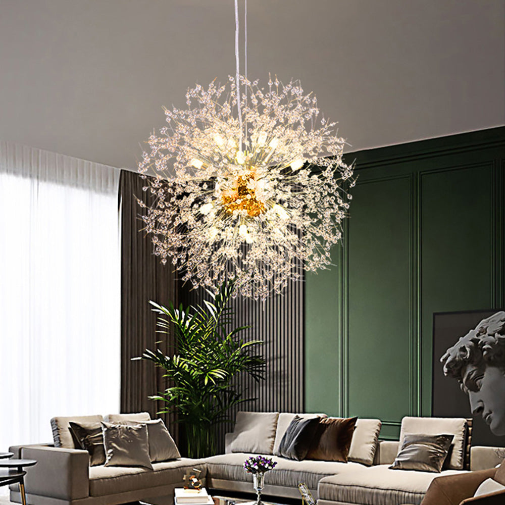 Modern Dandelion Chandelier Luxury Firework Pendant Light for Dining Room
