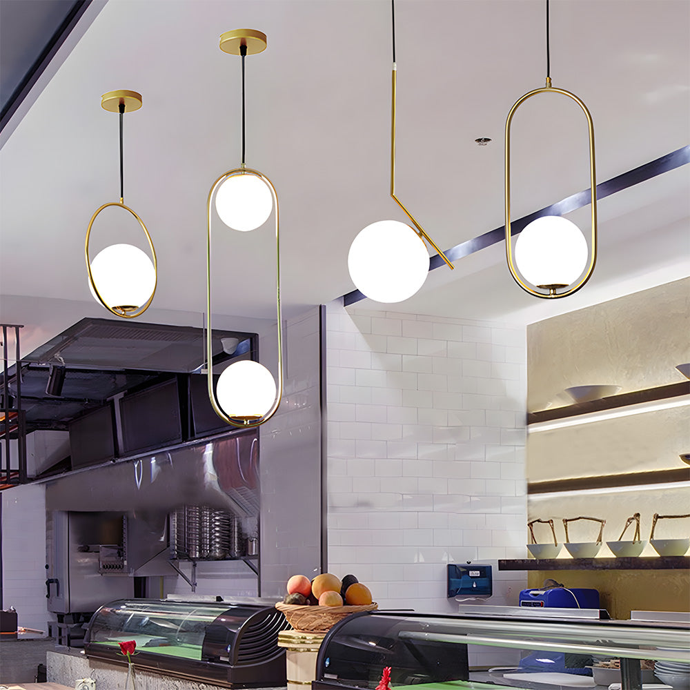 Nordic Luxury Glass Pendant Lights for Kitchen Island Dining Room