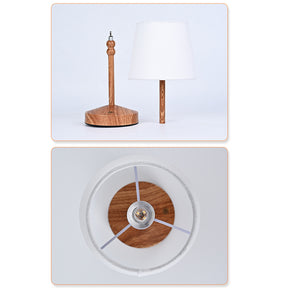 Nordic Vintage Fabric Rechargeable Dimmable Touch Table Lamp for Bedroom