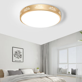 Gold Minimalist Aluminum Round LED Ceiling Lights For Living Room